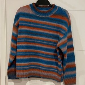 Simon Miller Striped Blue and Orange Women's Sweater